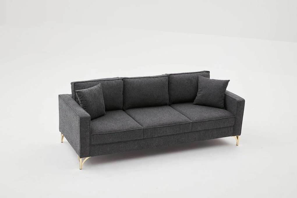 ****  
Sofá de 3 Lugares Berlin – Antracite – 220x83x91 cm

**