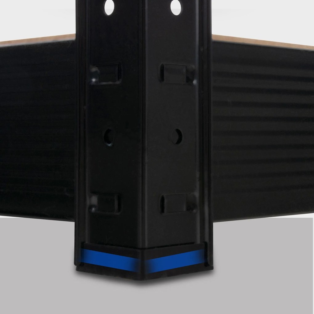 Estante para cargas pesadas 160 x 180 x 60 cm Preto