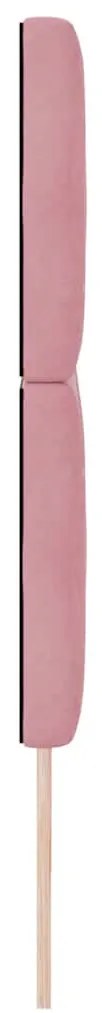 Cabeceira LED rosa 100 cm em veludo