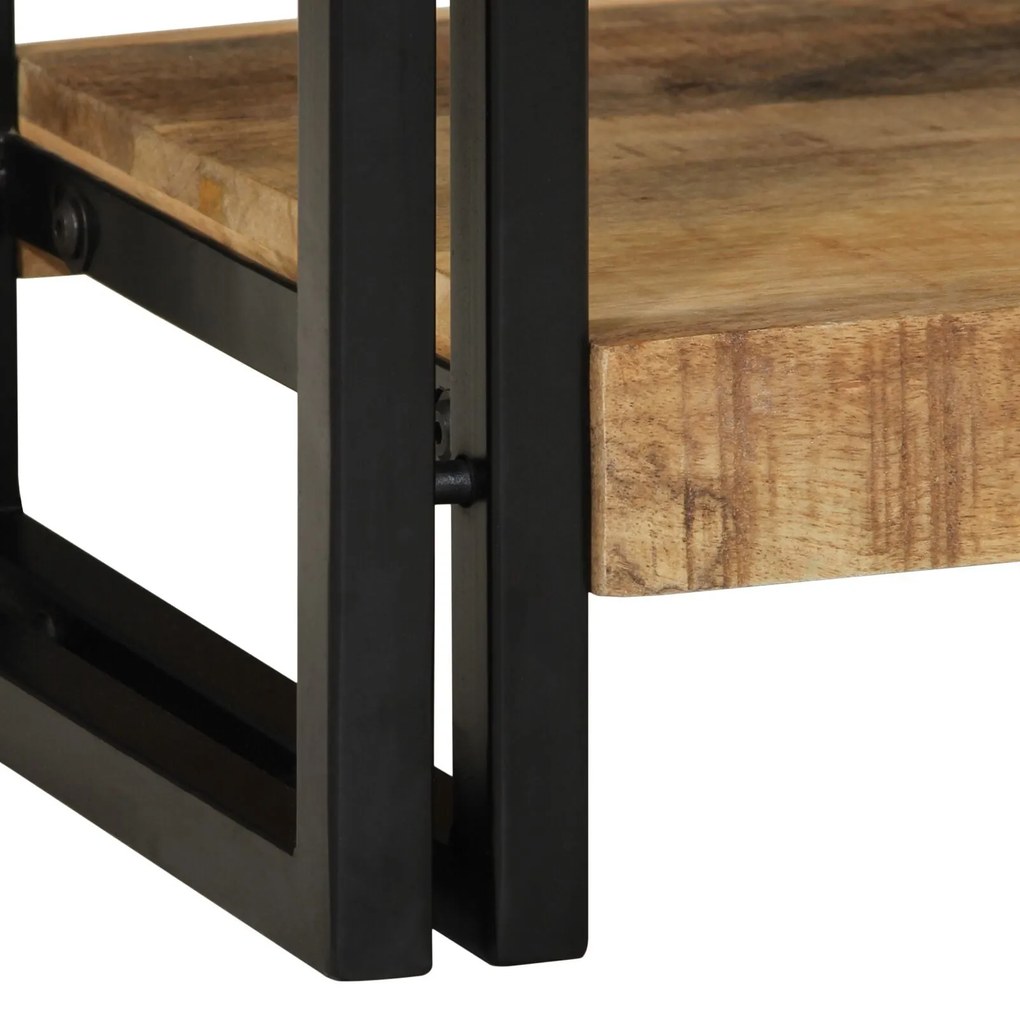 Mesa Console vidaXL 90x33x75 cm Madeira de Mangueira Sólida e Rústica