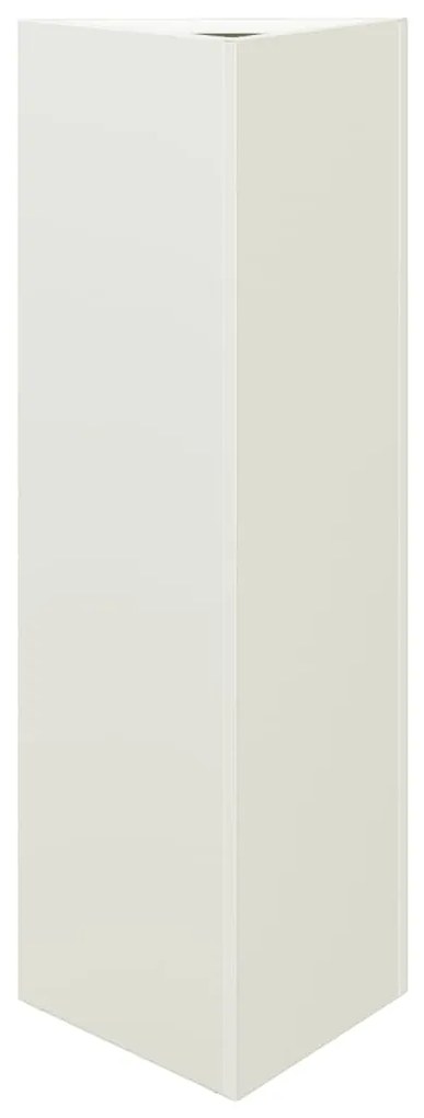Vaso/floreira de jardim triangular 2 pcs 30x26x75 cm aço branco