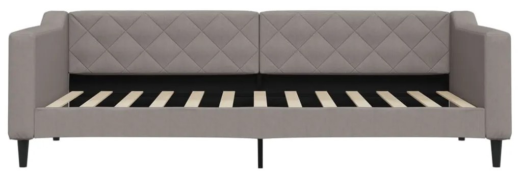 Sofá-cama com colchão 90x200 cm tecido cinzento-acastanhado
