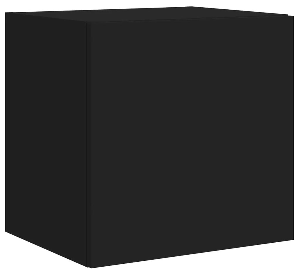 Móvel de parede para TV com luzes LED 40,5x35x40 cm preto