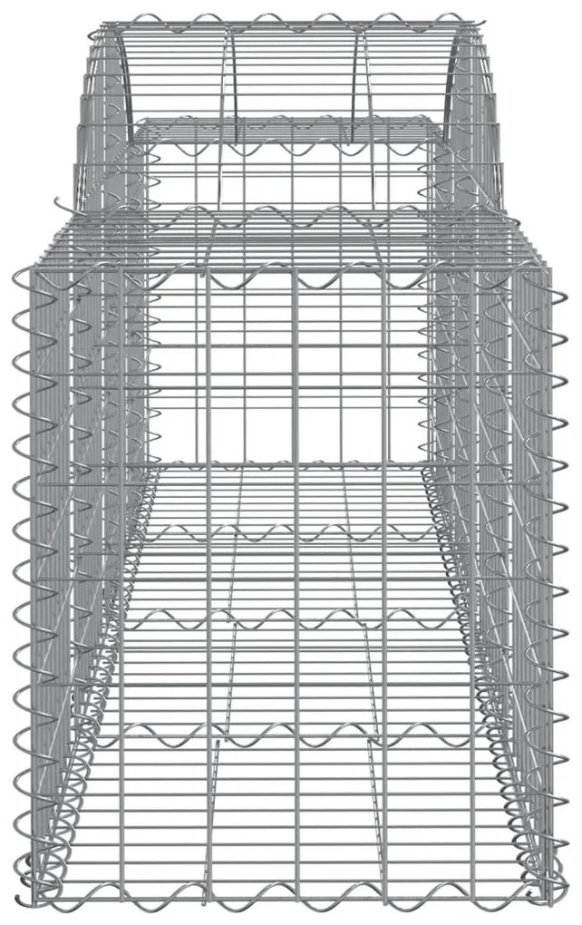 Cestos gabião arqueados 11pcs 200x50x60/80 cm ferro galvanizado