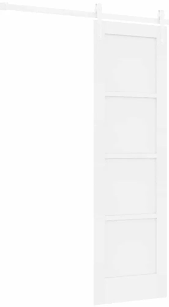 Porta Deslizante vidaXL com Conjunto de Ferragens Branca 61x198.5 cm M