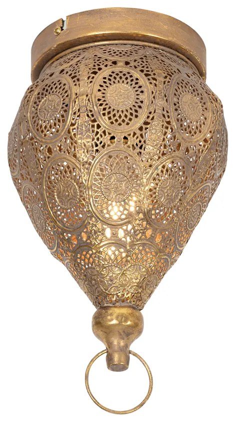 Candeeiro de teto oriental dourado 19 cm - Mowgli