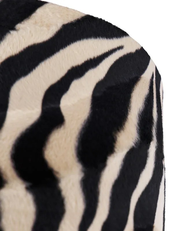 Abajur de veludo com padrão de zebra 25/25/25 interior dourado Clássico / Antigo