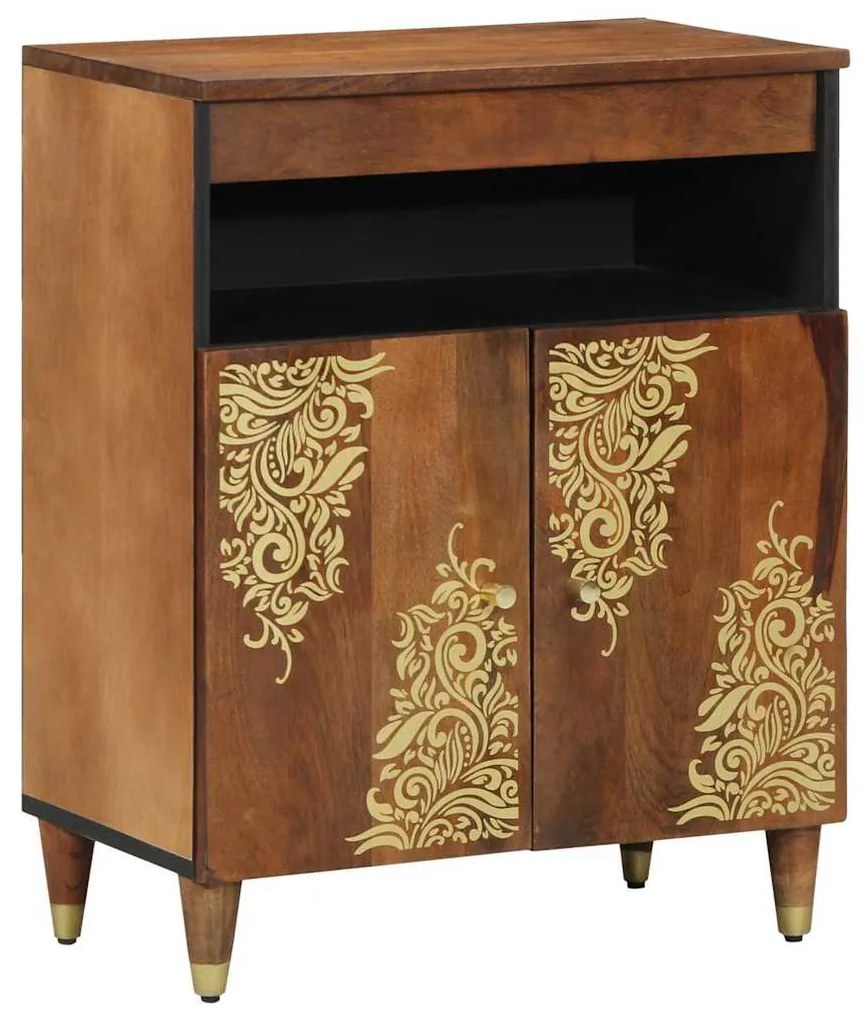 vidaXL Buffet Castanho 60 x 33.5 x 75 cm Madeira de mangueira maciça