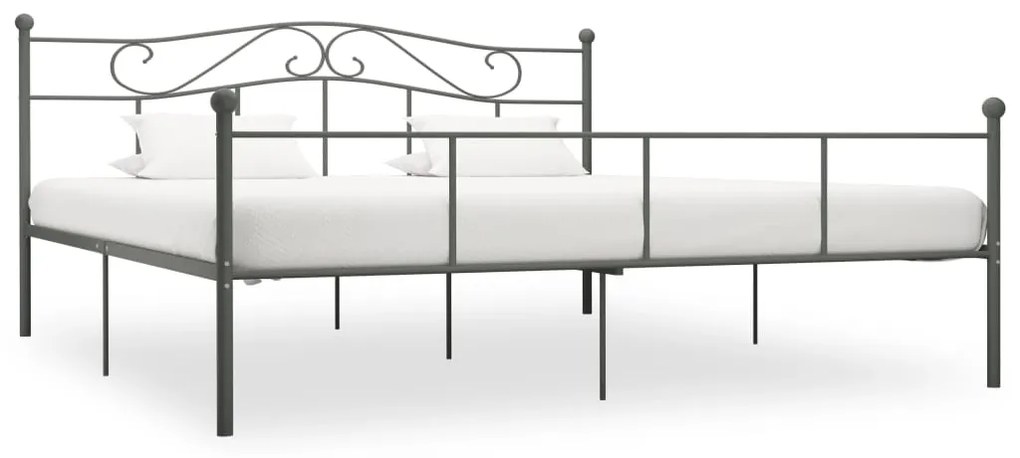 vidaXL Estrutura de cama 180x200 cm metal cinzento