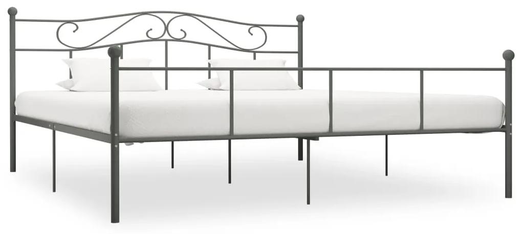 Estrutura de cama 180x200 cm metal cinzento