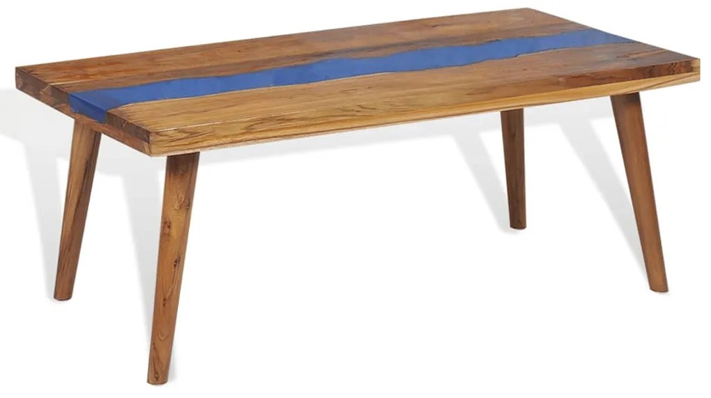 Mesa de centro em resina de teca 100x50x40 cm