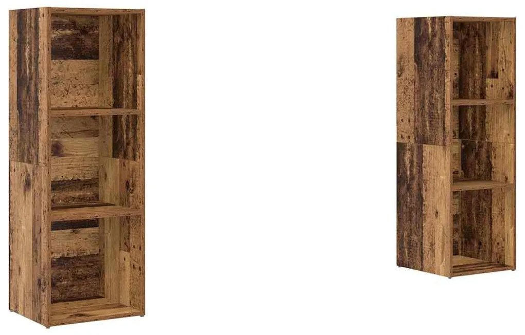 Conjunto de móvel de TV 2 pcs Madeira Antiga 107 x 35 x 37 cm