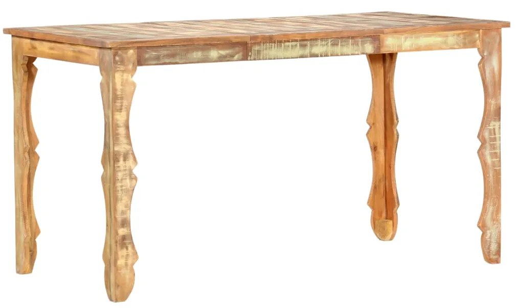 vidaXL Mesa de jantar 140x70x76 cm madeira recuperada maciça