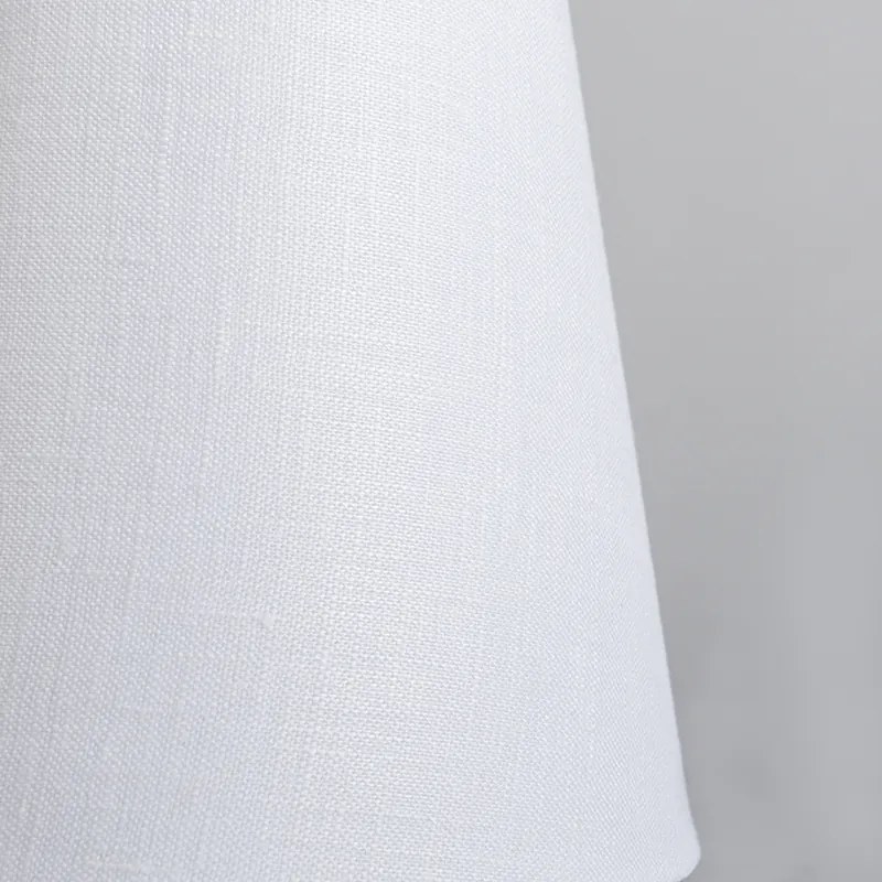 Abajur de linho branco 12 cm redondo com clip