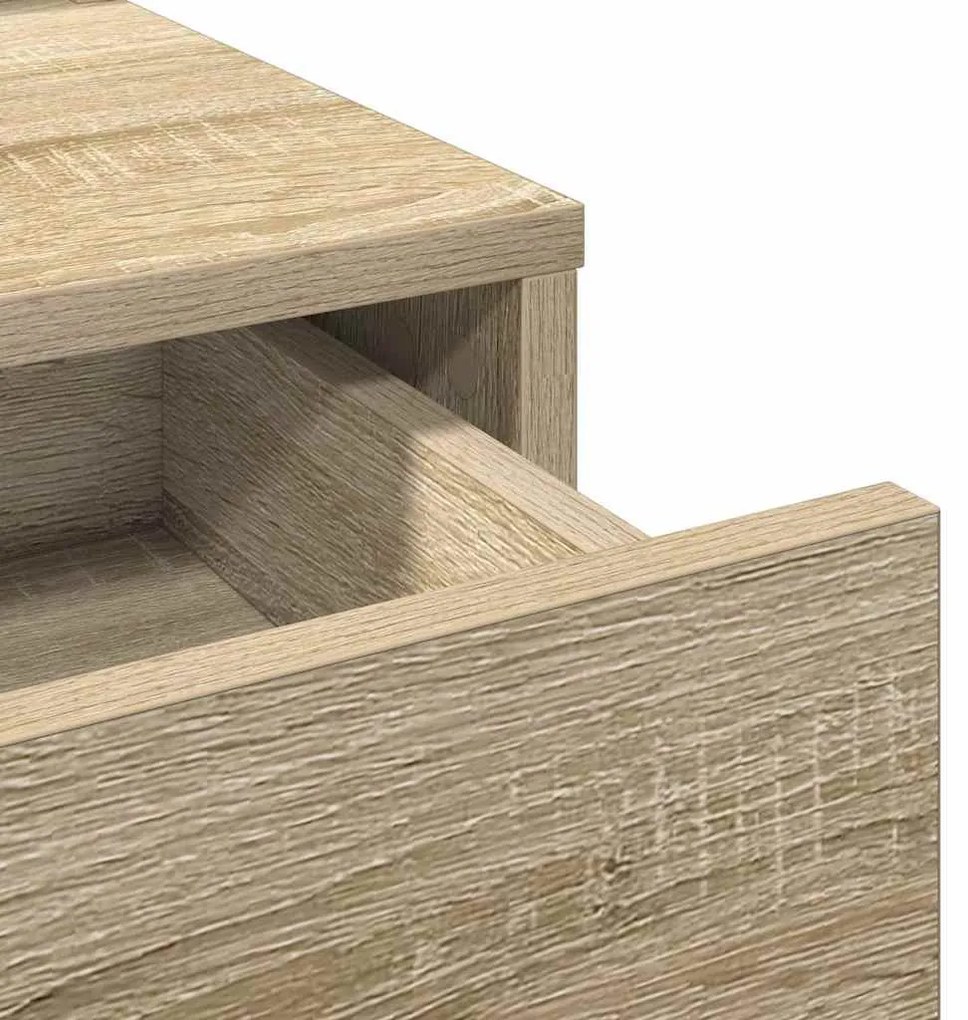 Mesa de Maquilhagem com Gavetas Carvalho Sonoma 100x41x140 cm