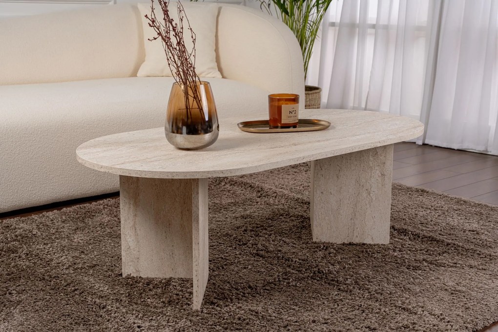 Mesa de Café Sable – Travertino – 119x40x60 cm