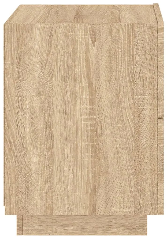 Mesa cabeceira c/ luzes LED derivados madeira carvalho sonoma