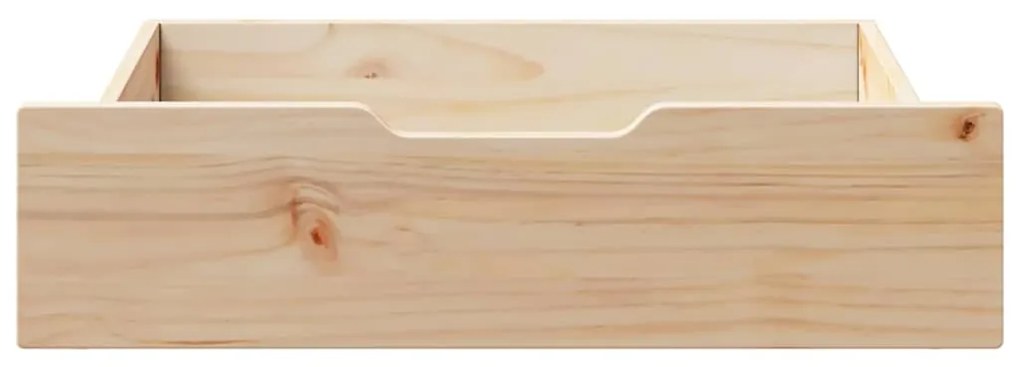 Gavetas para cama com rodas 2 pcs 65x55x17 cm pinho maciço
