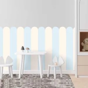 Autocolante de parede têxtil Arco - Ice Blue (azul claro fresco para interiores modernos)
