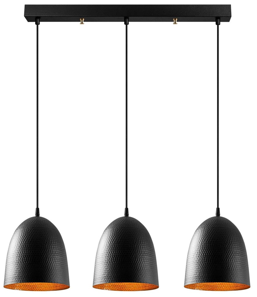 Candeeiro Suspenso Tattoo – Preto – 70 x 20 cm