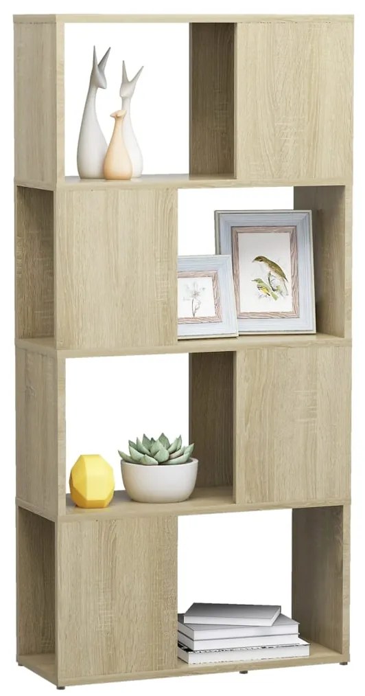 Estante/divisória 60x24x124,5 cm contraplacado cor carvalho sonoma