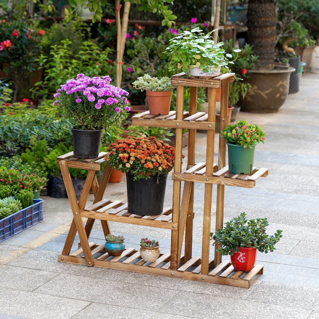 Suporte para Plantas Estante para Plantas de Madeira Estante para Flor