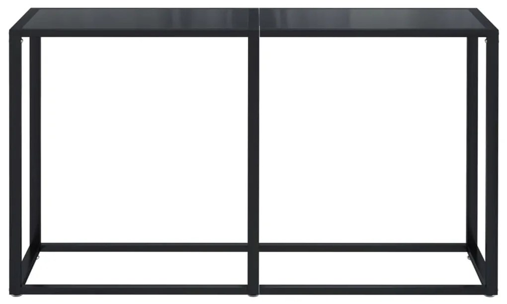 Mesa consola preto 140x35x75,5 cm vidro temperado