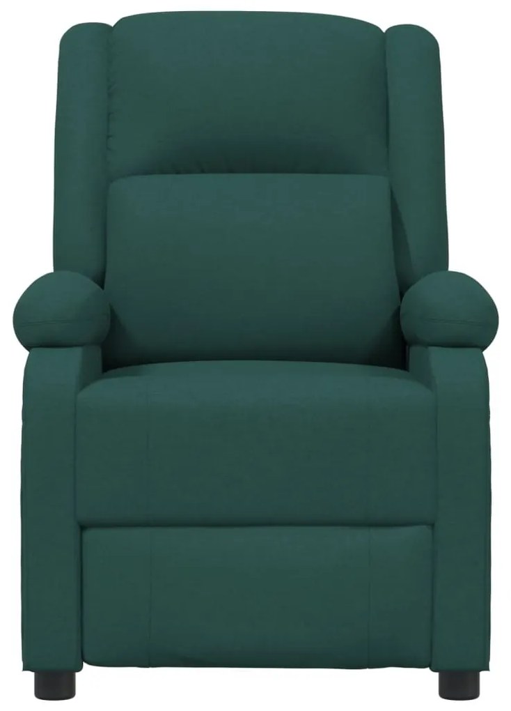 Poltrona elétrica reclinável tecido verde-escuro