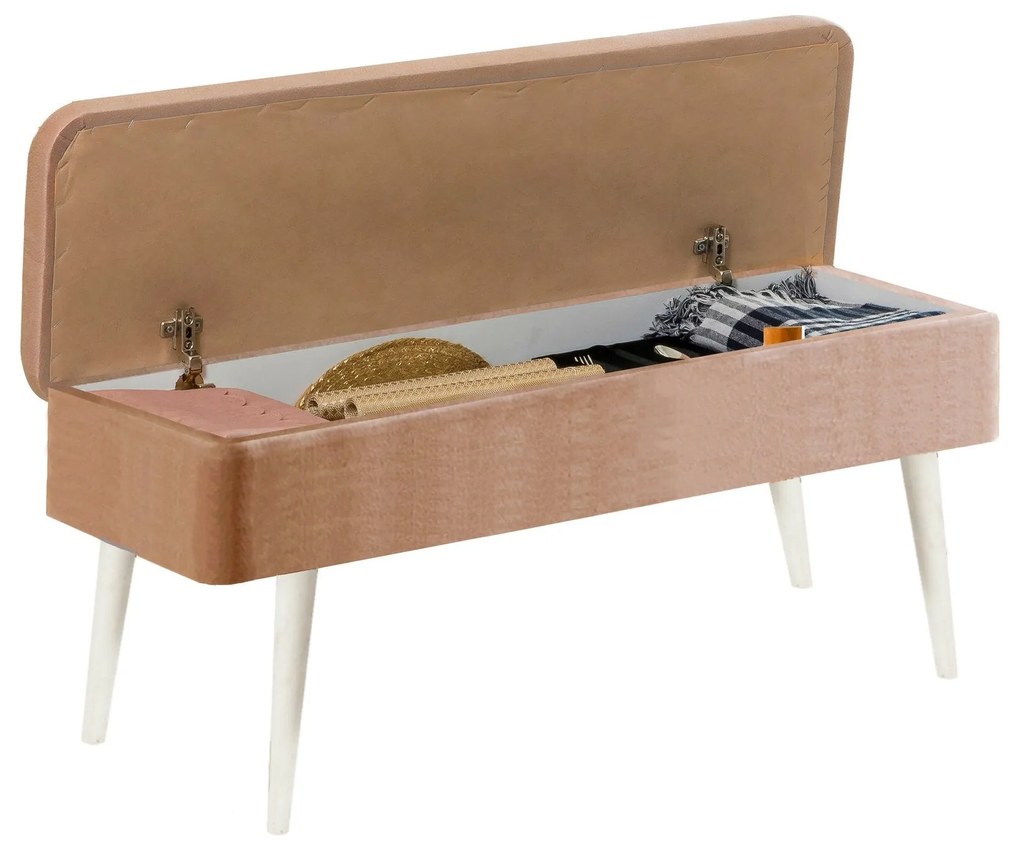 Conjunto de Mesa de Jantar Extensível Vina – Branco Pedra – Mesa: 129x