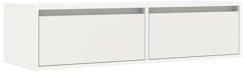 Móvel de TV com luzes LED 100X35,5x25 cm branco
