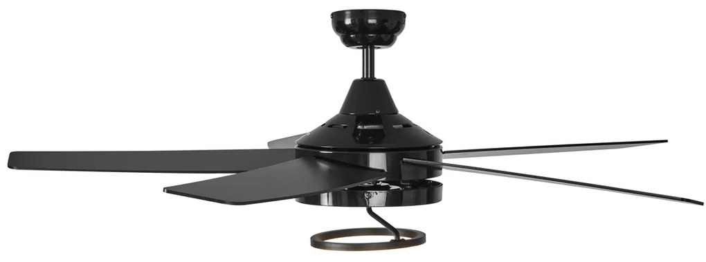 Ventilador de teto preto 132cm incl. LED com controle remoto - Cool Anello Moderno