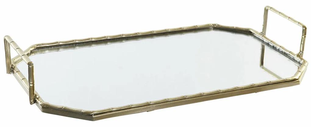 Tabuleiro de Bolso DKD Home Decor Metal Espelho (37 x 22 x 5 cm)