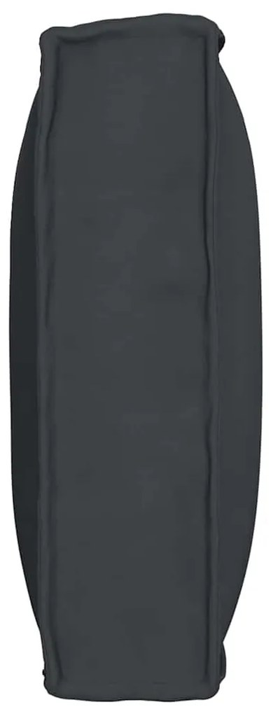 Capa de Almofada para Encosto Preta 80x40x12 cm, em Tecido Oxford
