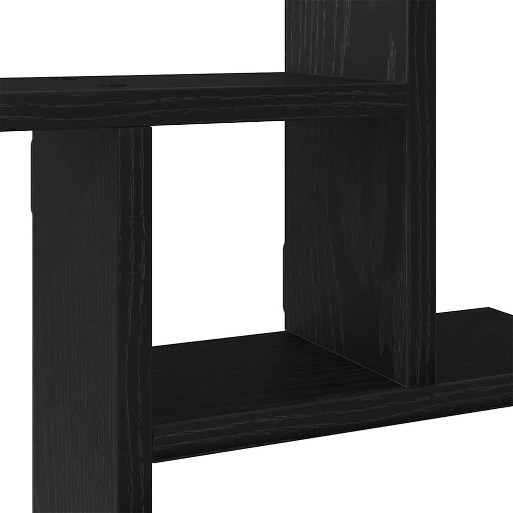 Prateleiras de parede 2 pcs derivados madeira carvalho preto