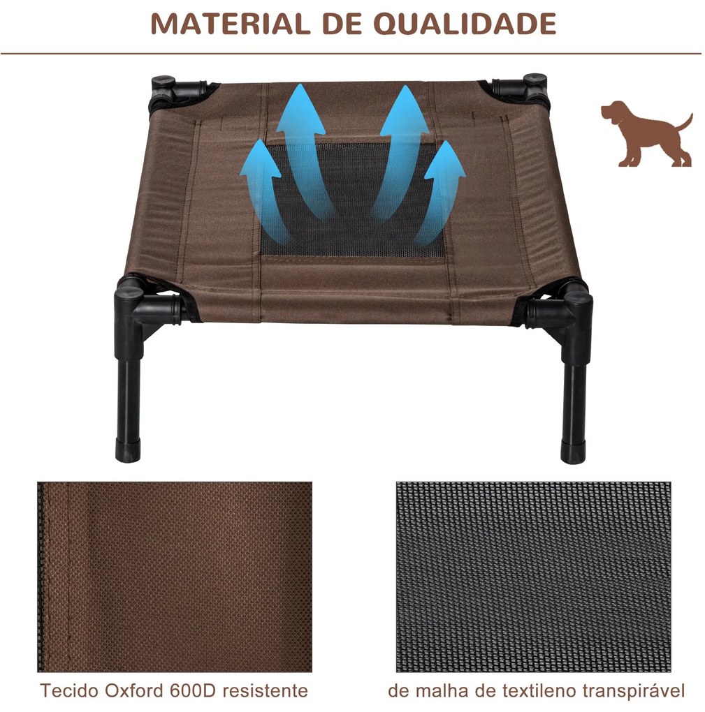 PawHut Cama para Animais de Estimação Cama Elevada para Cães Gatos Por