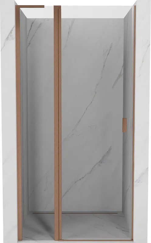 Mexen Mist L porta de duche pivotante 95 cm, transparente, cobre escovado - 8A4L-095-000-65-00