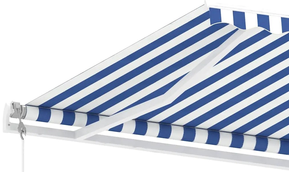 Toldo automático independente 400x300 cm azul e branco