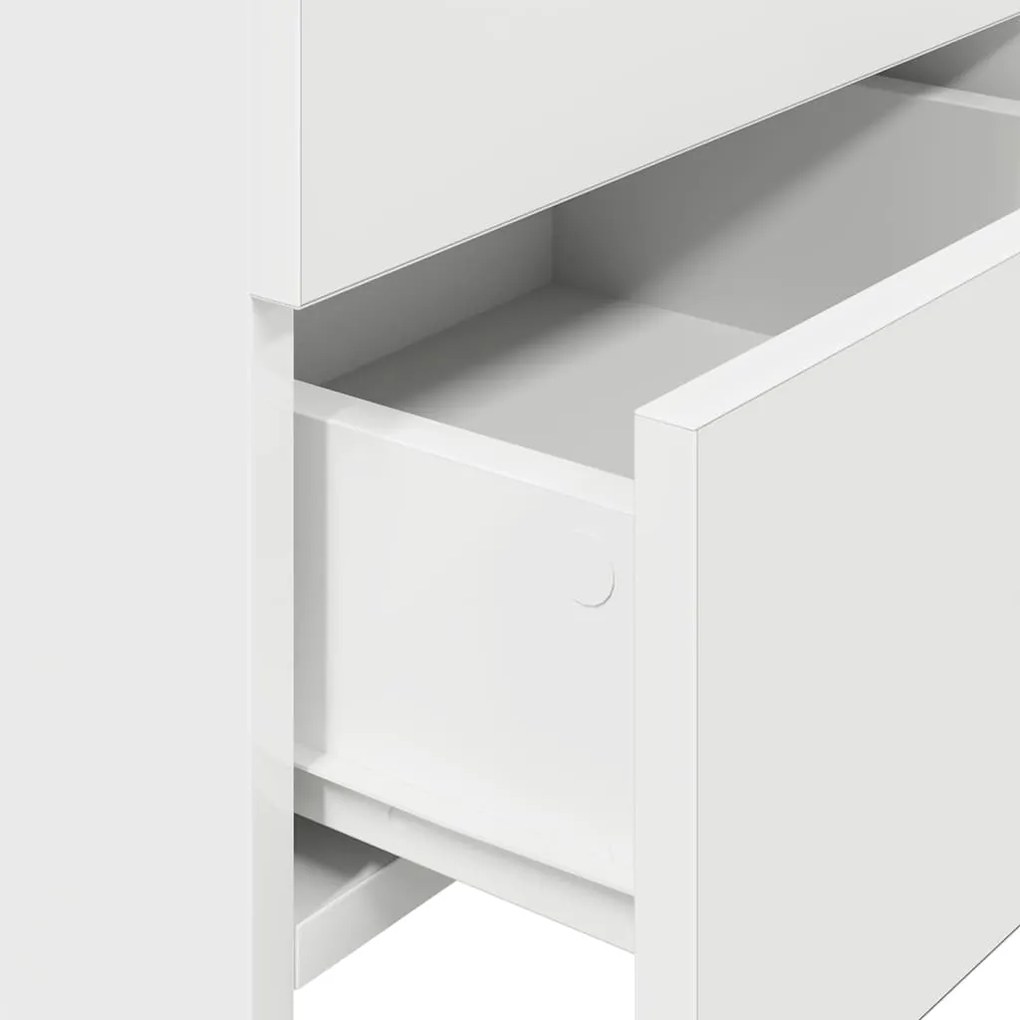Mesa de cabeceira com 2 gavetas 40x36,5x62 cm branco