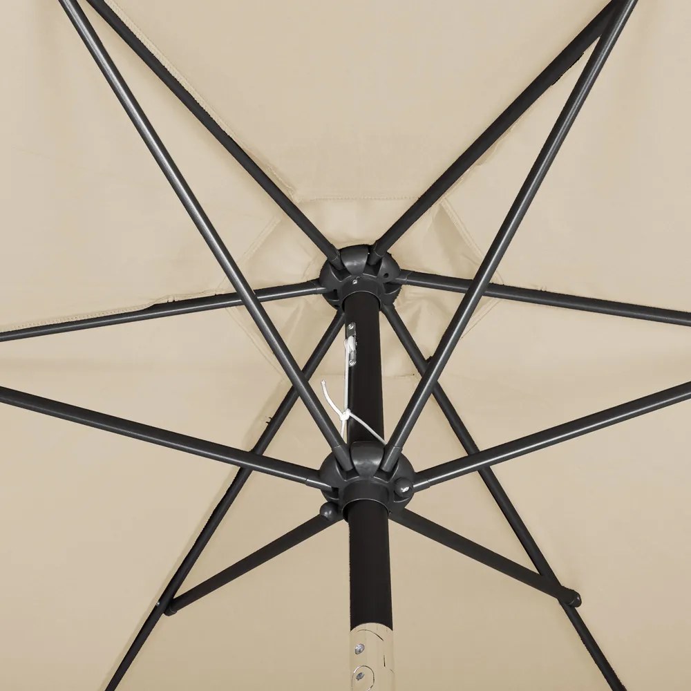 Guarda-sol em alumínio Ø300 cm Proteção UV 80+ bege
