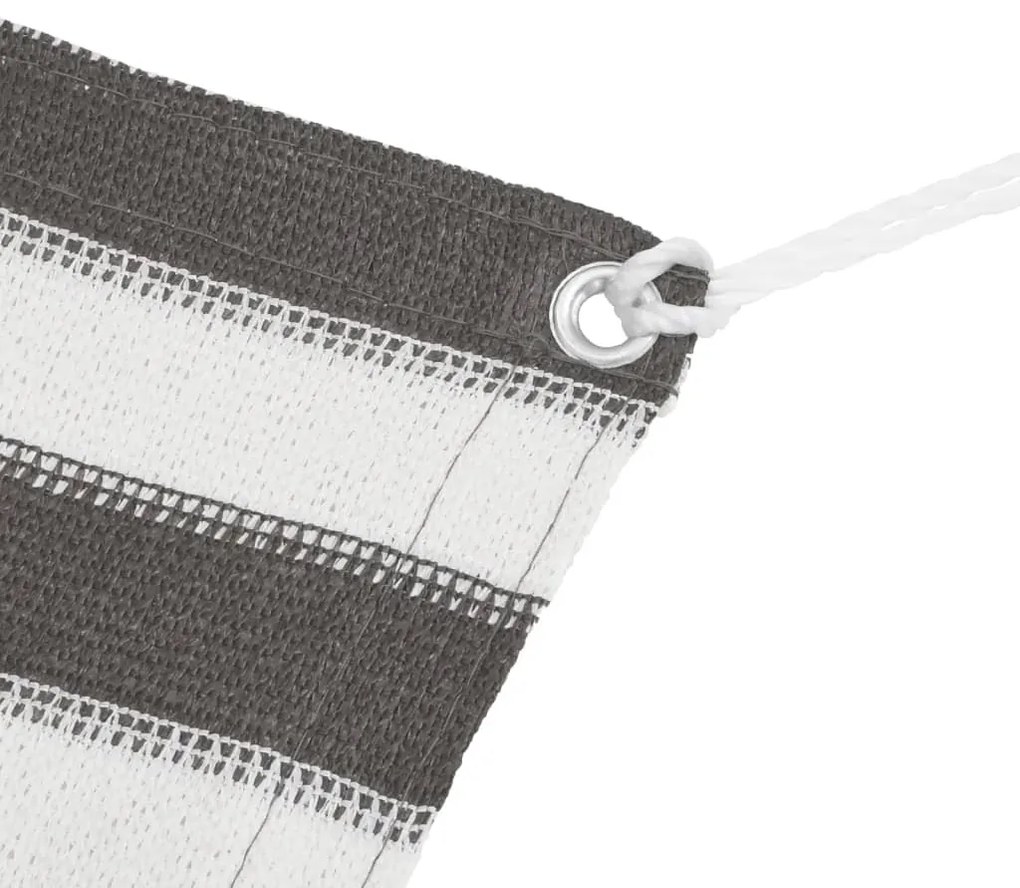 Tapete de campismo para tenda 250x300 cm antracite e branco