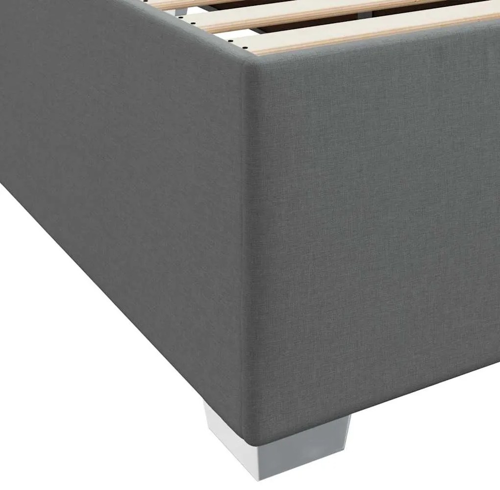 Estrutura da Cama Outros Cinzento escuro 160 x 200 cm tecido