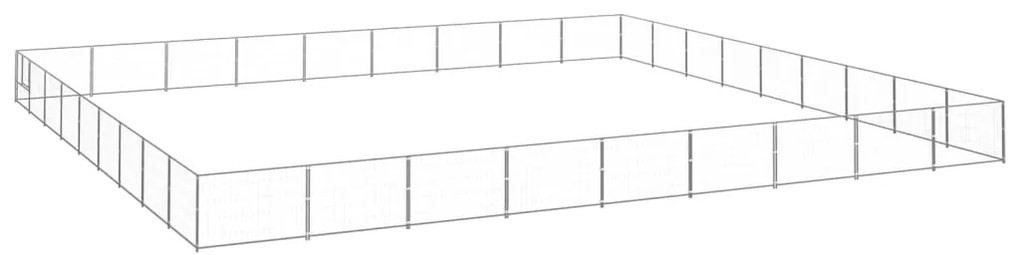 Canil para cães 81 m² aço prateado