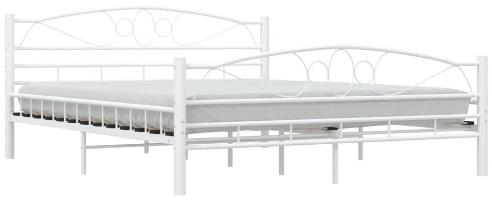 Estrutura de cama 160x200 cm metal branco