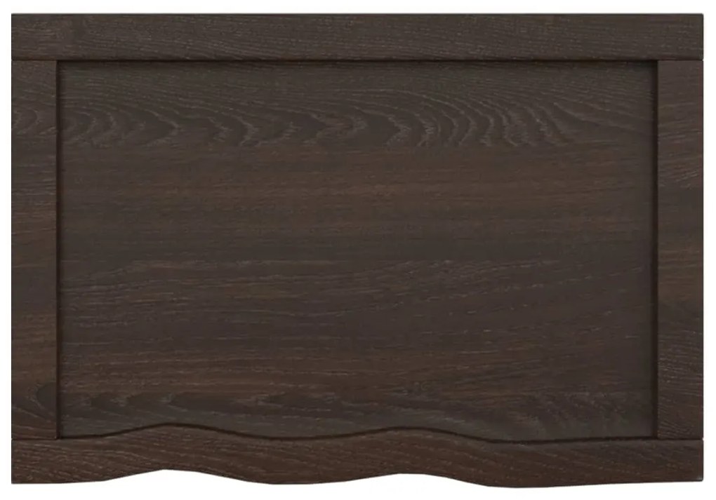 Bancada p/ WC 60x40x(2-4)cm madeira tratada maciça castanho