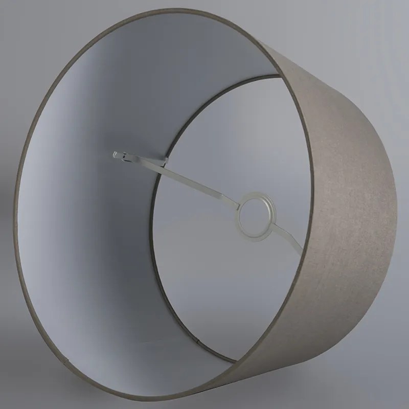 Candeeiro de suspensão moderno branco com abajur 45 cm bege - Combi 1 Country / Rústico,Moderno