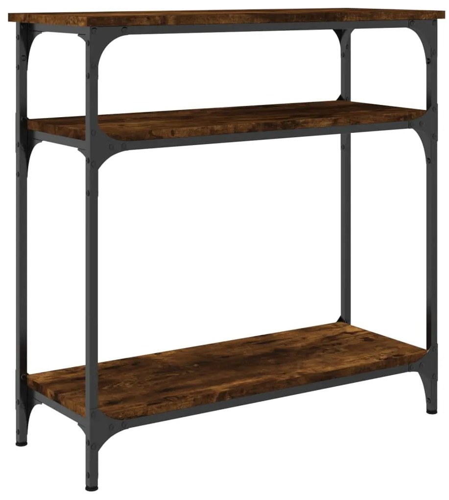 Mesa consola 75x29x75 cm derivados de madeira carvalho fumado