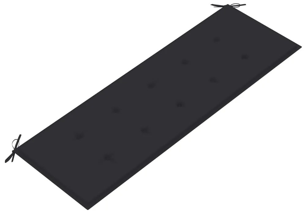 Banco Batávia c/ almofadão antracite 150 cm madeira de teca maciça