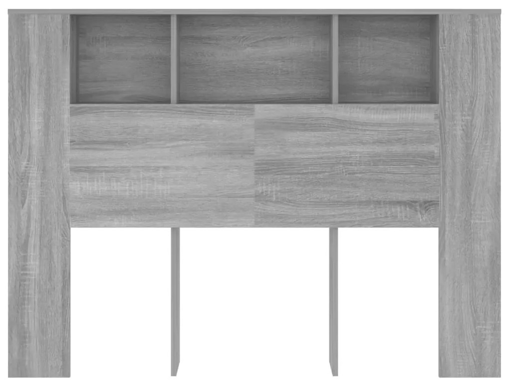 Armário de cabeceira 140x18,5x104,5 cm sonoma cinzento