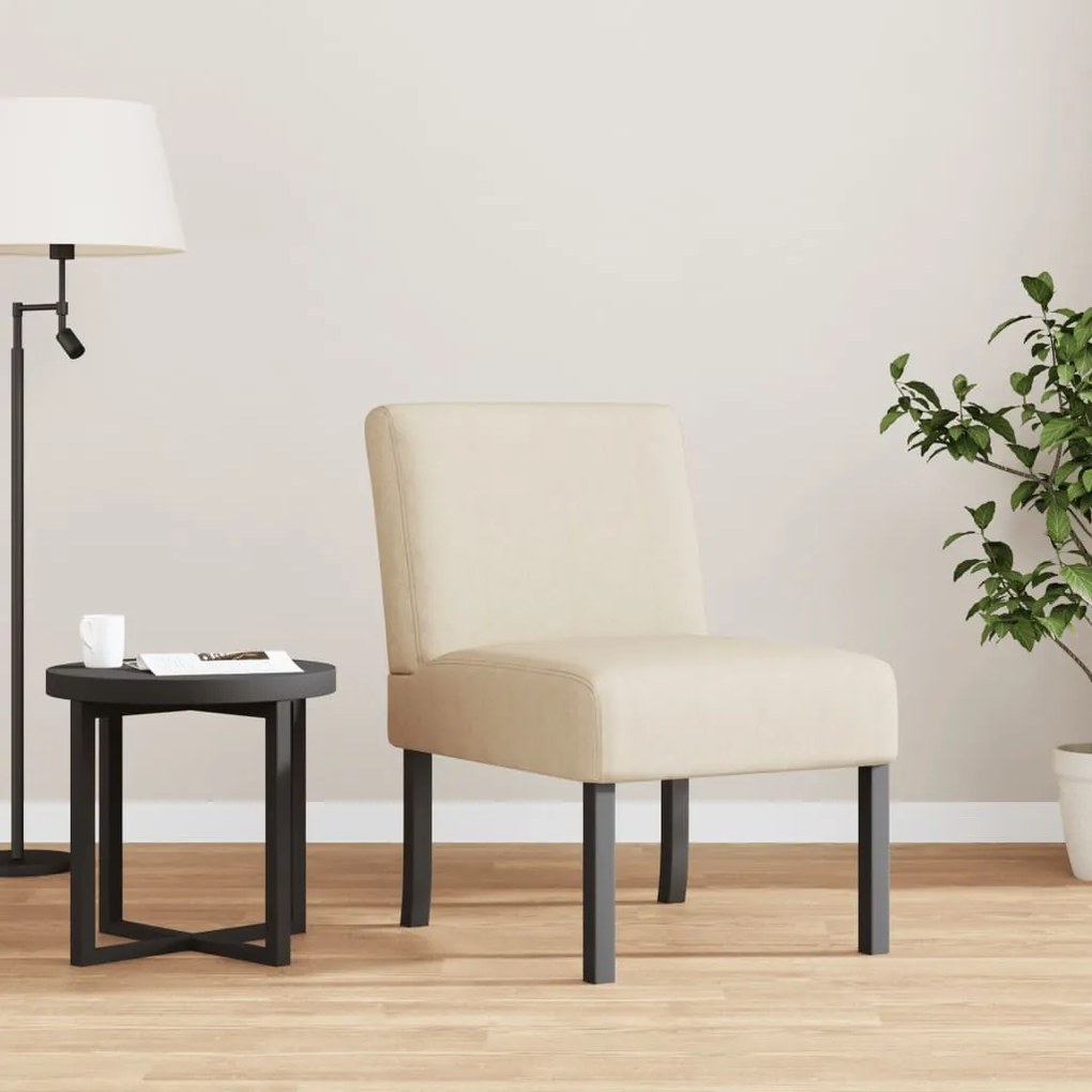 352456 vidaXL Cadeirão tecido cor creme