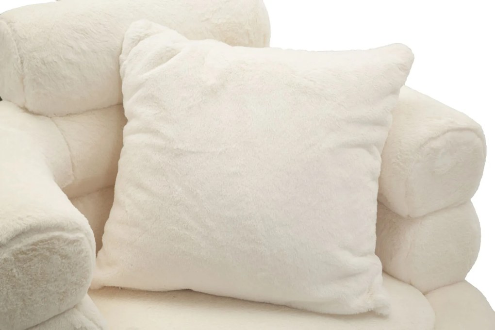 POLTRONA SOFFY PLUS COM ALMOFADA BRANCA 78X68X85 CM